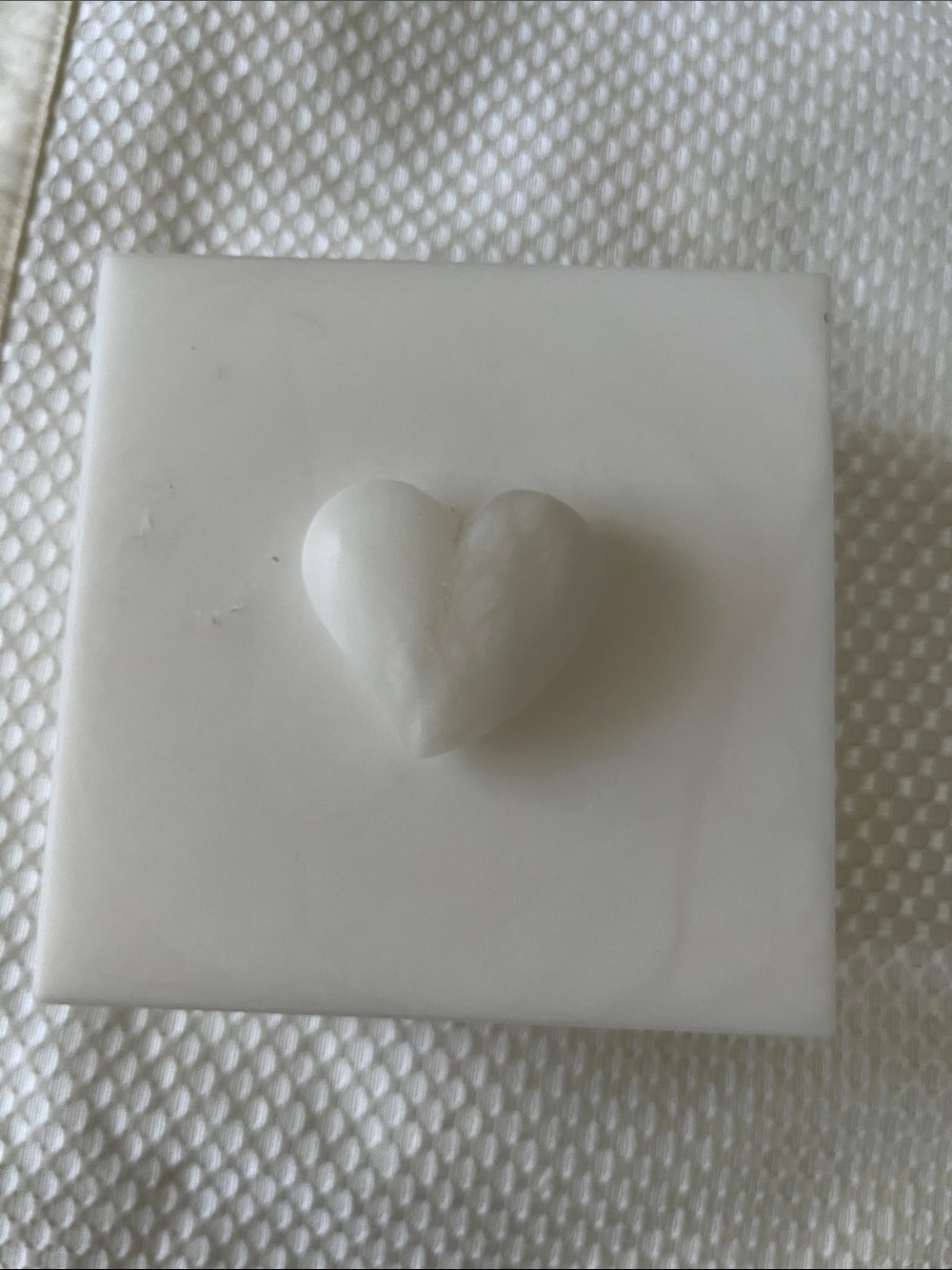 Italian marble trinket box with heart on lid